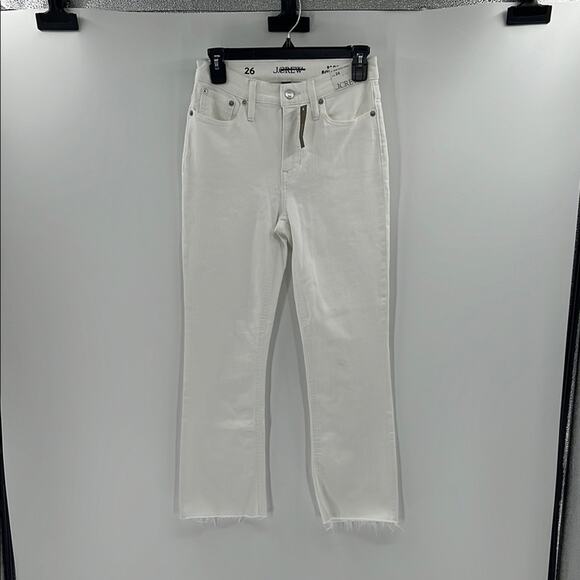 J. Crew Women's 9" Demi Boot Crop Jeans - White - 26 - New with tags - Picture 1 of 7
